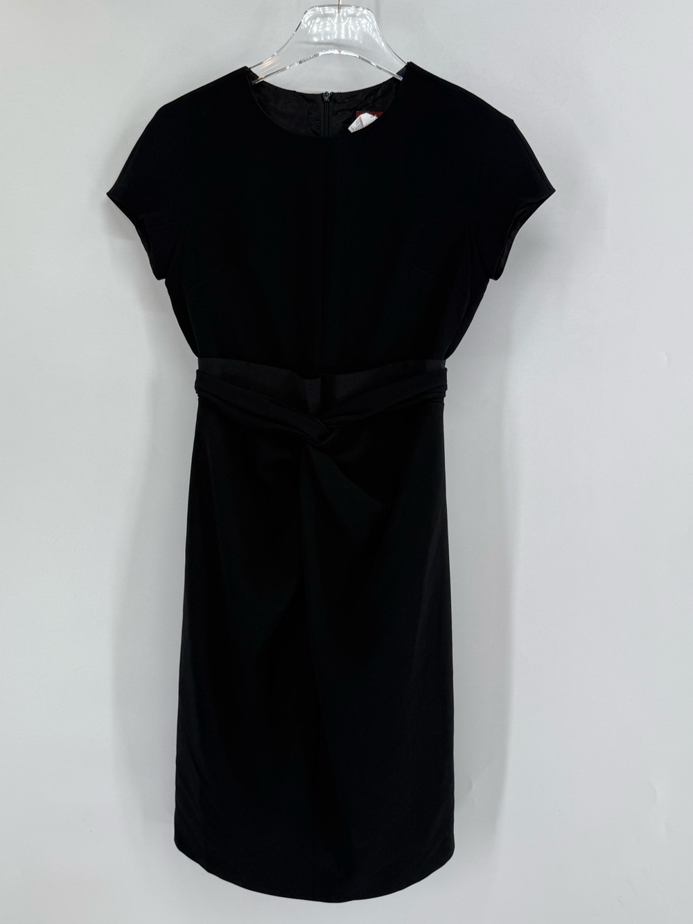 Max Mara black dress with twist front tie size 6